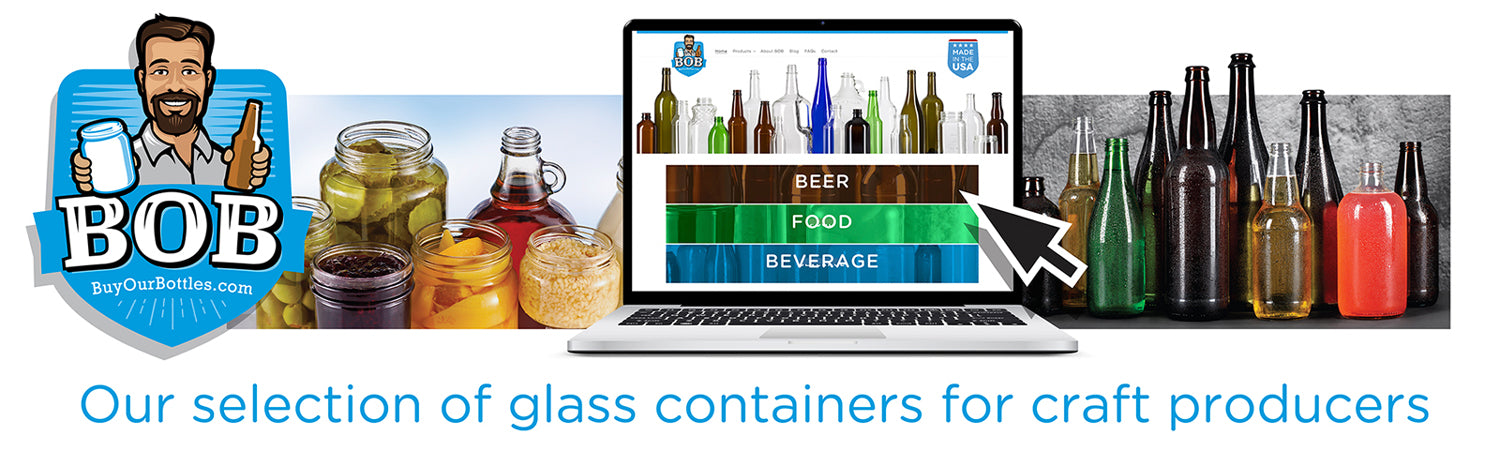 Our Selection of Glass containers for craft producers.